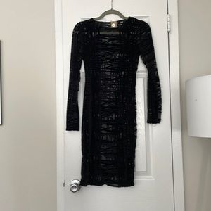 Sheer black mini dress